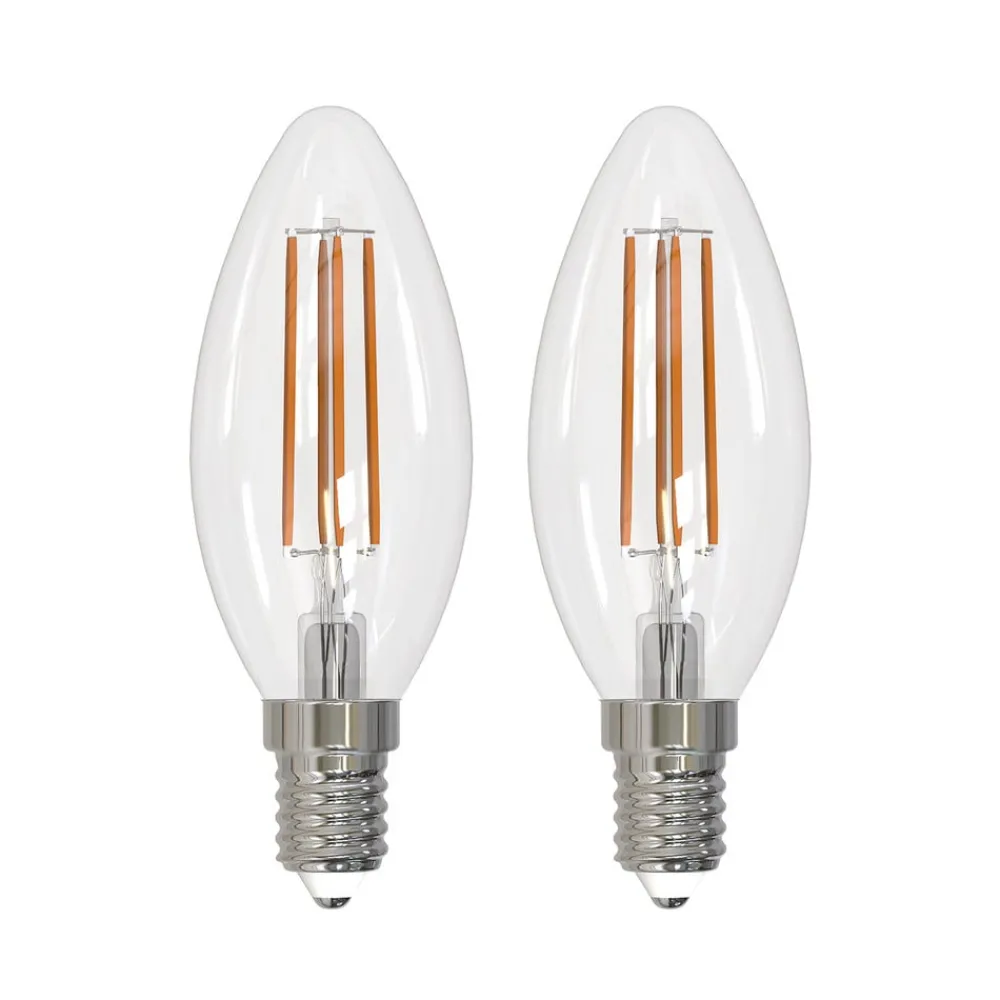Arcchio Filament Pære|Led Pærer > LED-filamentpære E14 stearinlys, sæt med 2, 2700 K
