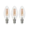 Led Pærer ^ Arcchio LED-filamentpære E14 stearinlys, sæt med 3, 4000 K