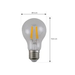 Filament Pære ^ Arcchio LED-filamentpære, E27 7,2W, 4000K, klar, 1521 lm