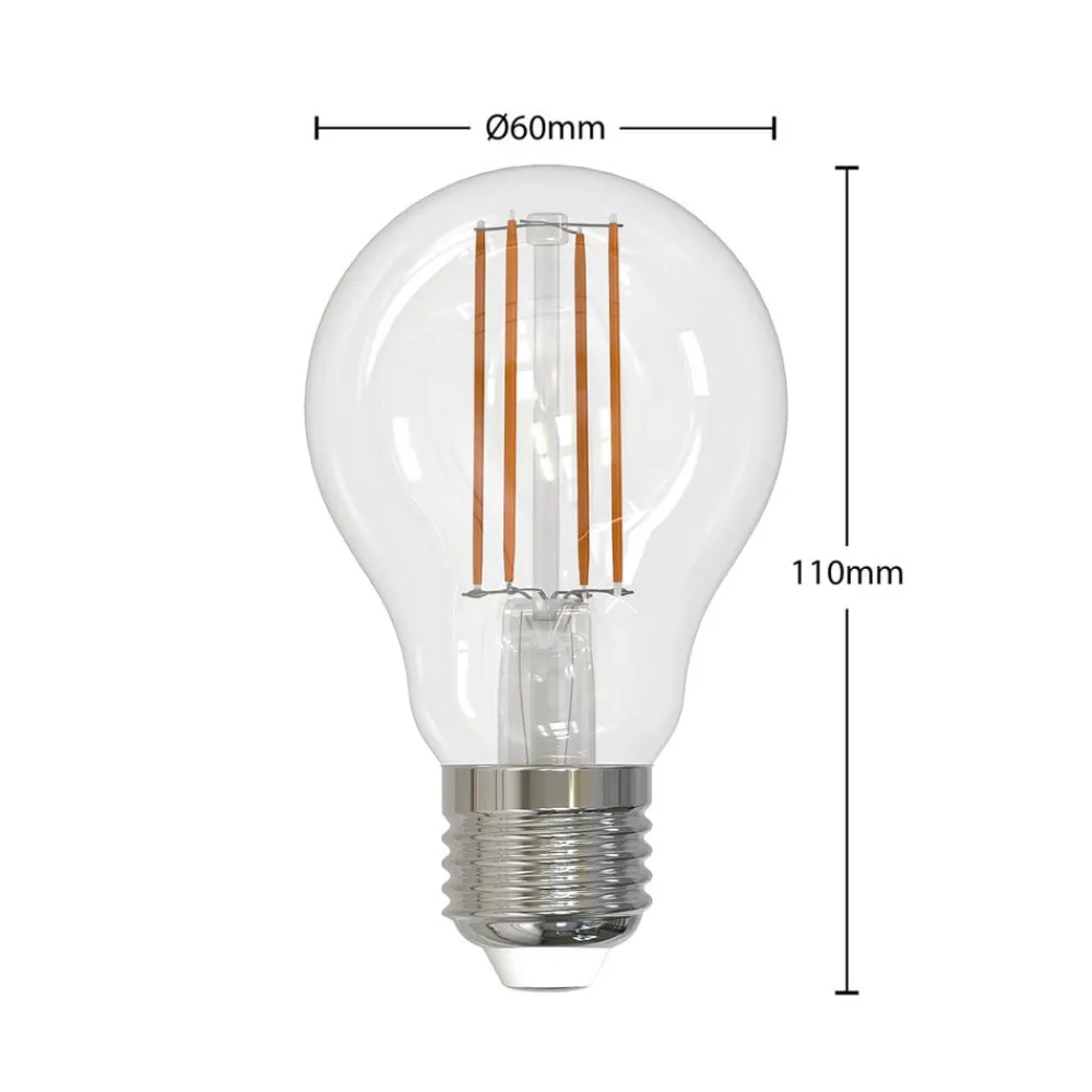 Arcchio Dæmpbar Led-Pære|Filament Pære > LED-filamentpære E27 6W klar 2.700K dæmpbar