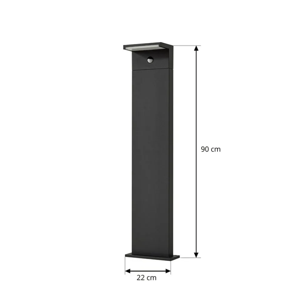 Arcchio Terrassebelysning|Gadebelysning Med Sensor > LED-gadelampe Iberion, 90 cm, antracit, sensor