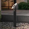 Gadebelysning ^ Arcchio LED-gadelampe Tovio, antracit,, Ø 24cm, sensor
