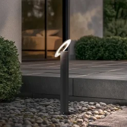 Arcchio Gadebelysning > LED-gadelampe Tovio, antracit, Ø24cm