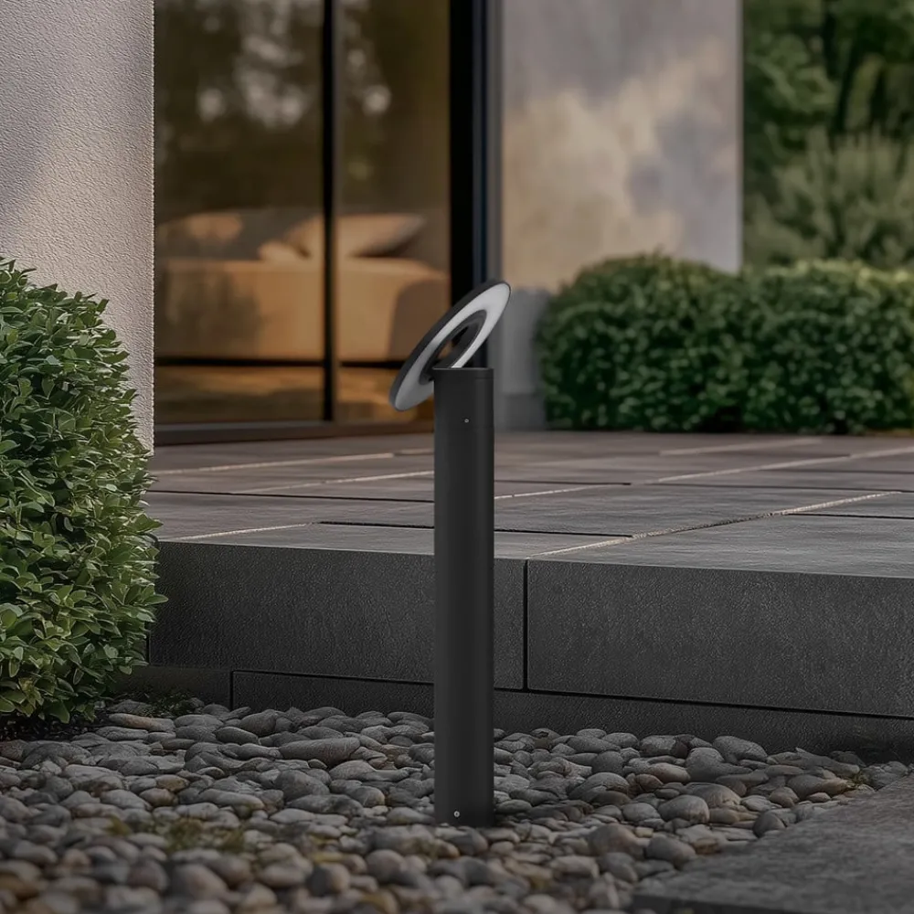 Arcchio Gadebelysning > LED-gadelampe Tovio, antracit, Ø24cm