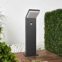 Arcchio Gadebelysning Med Sensor|Terrassebelysning > LED-gadelampe Yolena, sensor, 60 cm, antracit