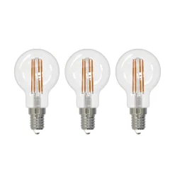 Filament Pære|Led Pærer ^ Arcchio LED glødepære E14 G45, sæt med 3, 3000 K