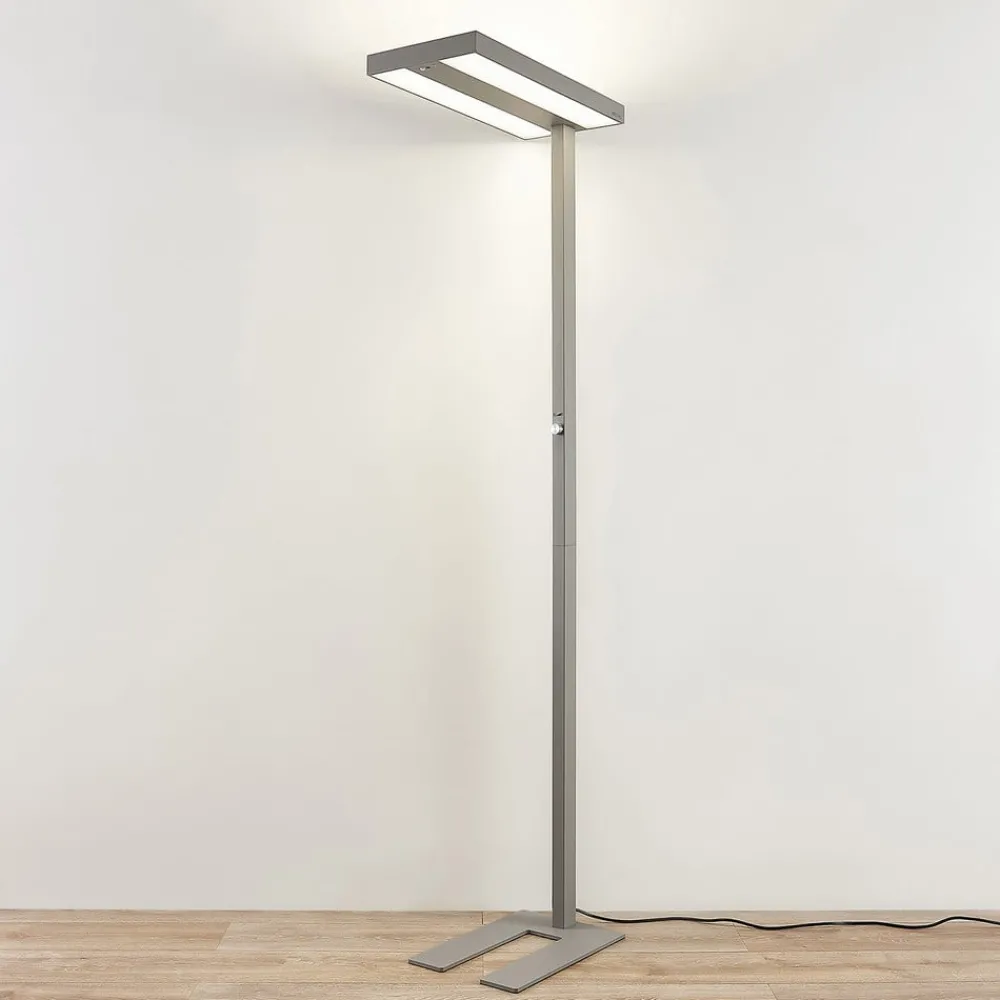 Arcchio Gulvlamper > LED-gulvlampe Logan Pro, sølv, sensor, dæmpbar