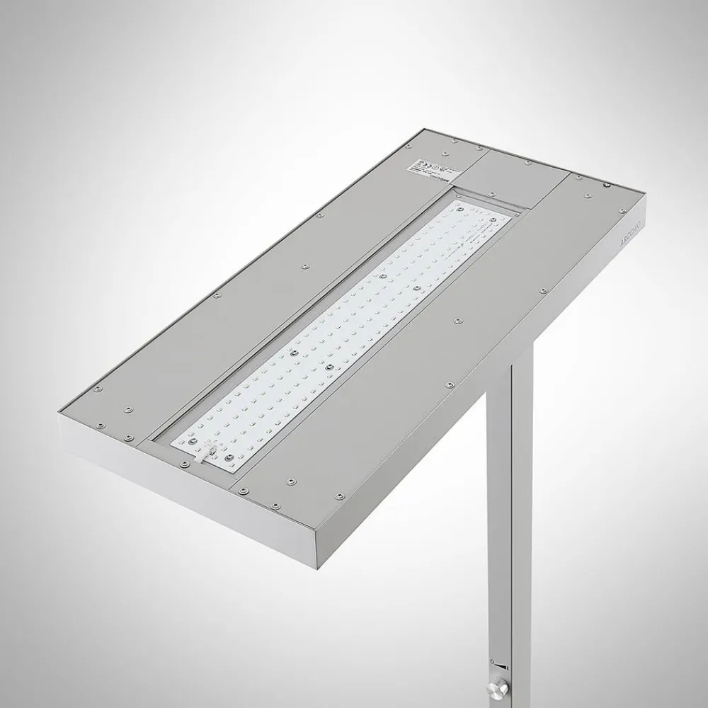 Arcchio Gulvlamper > LED-gulvlampe Logan Pro, sølv, sensor, dæmpbar