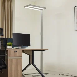 Arcchio Gulvlamper > LED-gulvlampe Logan Ultra HCL CCT, sølv, dæmpbar