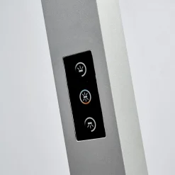Arcchio Gulvlamper > LED-gulvlampe til kontor Jolinda, sølv, CCT, sensor,