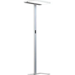Arcchio Gulvlamper > LED-gulvlampe til kontor Aila, sølv, dagslyssensor