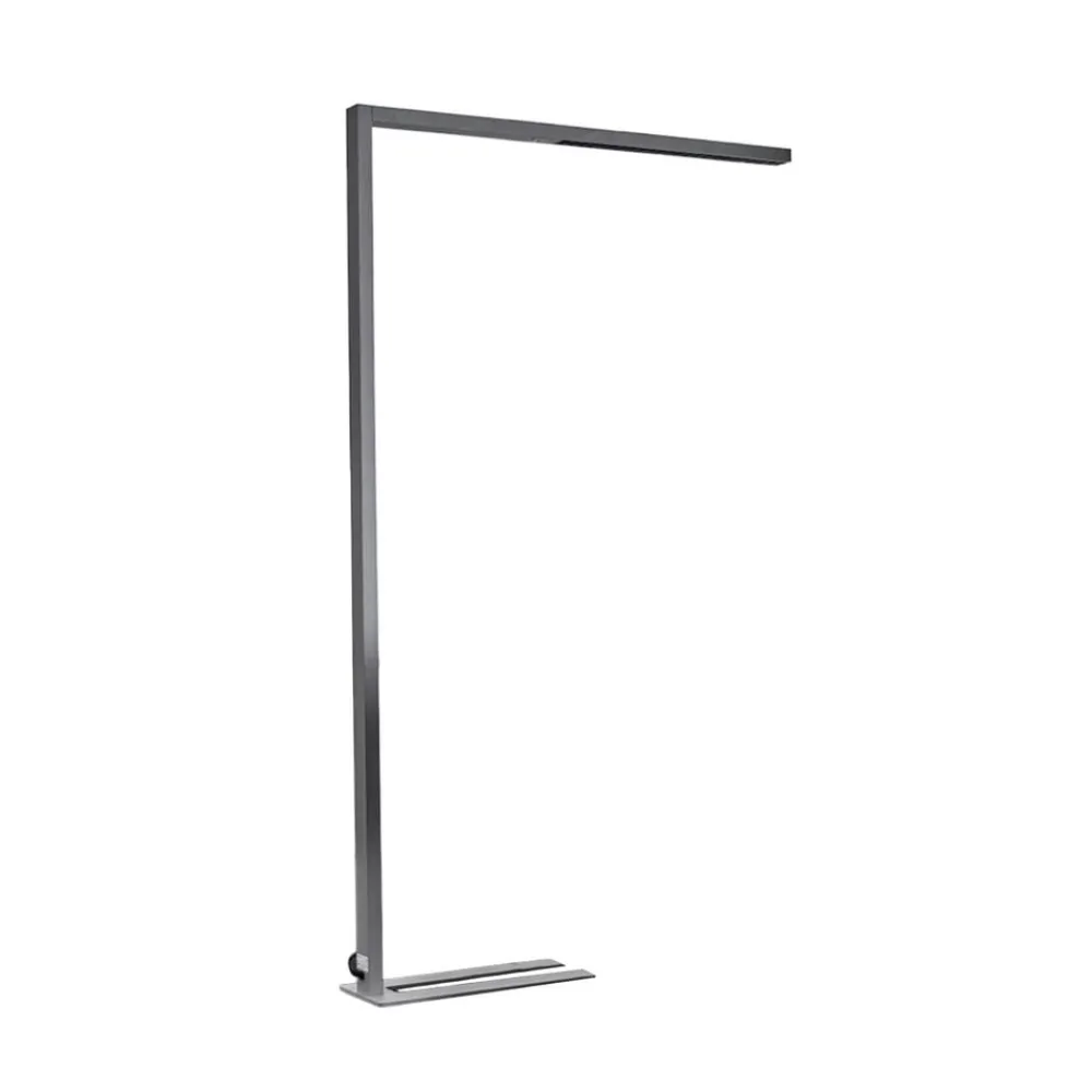 Arcchio Gulvlamper > LED-gulvlampe til kontor Jolinda, sølv, 4.000 K, sensor