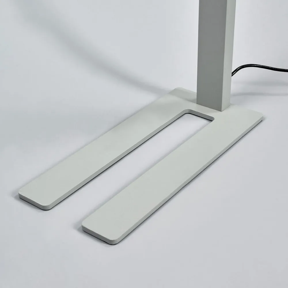 Arcchio Gulvlamper > LED-gulvlampe til kontor Jolinda, sølv, 4.000 K, sensor