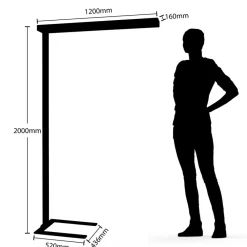 Gulvlamper ^ Arcchio LED-gulvlampe til kontor Susi, sølv, sensor, touchdæmper