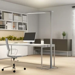Arbejdsrum/Kontor|Gulvlamper ^ Arcchio LED-gulvlampe til kontor Susi, sølv, sensor, dæmper, CCT