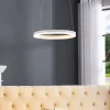 Arcchio Pendellamper|Pendellamper > LED-hængelampe Albiona, hvid, 1 ring, Ø 40 cm
