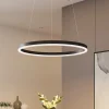 Arcchio Pendellamper|Pendellamper > LED-hængelampe Albiona, sort, 1 ring, Ø 60 cm