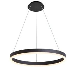 Arcchio Pendellamper|Pendellamper > LED-hængelampe Albiona, sort, 1 ring, Ø 60 cm
