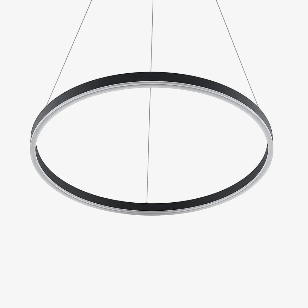 Arcchio Pendellamper|Pendellamper > LED-hængelampe Albiona, sort, 1 ring, Ø 60 cm