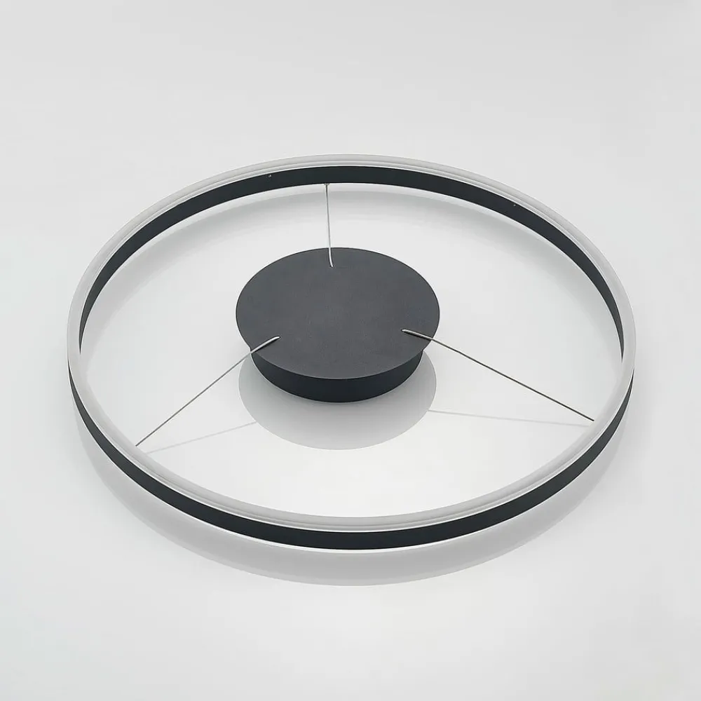 Arcchio Pendellamper|Pendellamper > LED-hængelampe Albiona, sort, 1 ring, Ø 60 cm