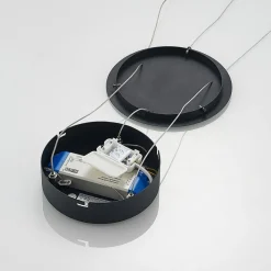 Arcchio Pendellamper|Pendellamper > LED-hængelampe Albiona, sort, 1 ring, Ø 60 cm
