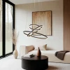 Arcchio Pendellamper|Pendellamper > LED-hængelampe Albiona, sort, 3 ringe, Ø 80 cm