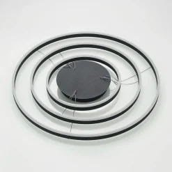 Arcchio Pendellamper|Pendellamper > LED-hængelampe Albiona, sort, 3 ringe, Ø 80 cm