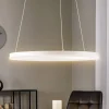 Arcchio Pendellamper|Pendellamper > LED-hængelampe Albiona, hvid, 1 ring, Ø 60 cm