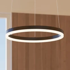 Pendellamper|Pendellamper ^ Arcchio LED-hængelampe Albiona, sort, 1 ring, Ø 40 cm