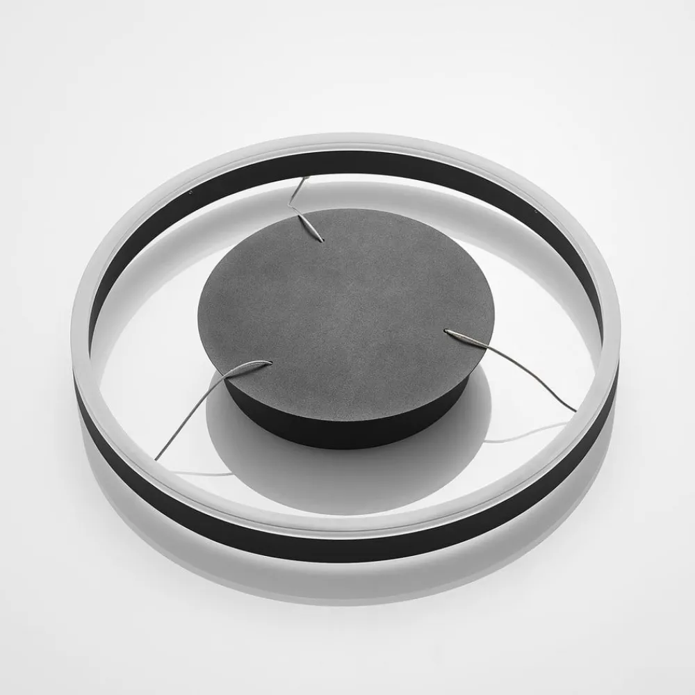 Pendellamper|Pendellamper ^ Arcchio LED-hængelampe Albiona, sort, 1 ring, Ø 40 cm