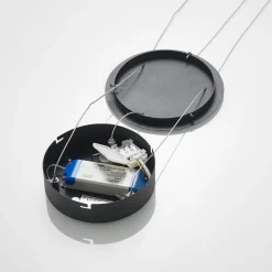 Pendellamper|Pendellamper ^ Arcchio LED-hængelampe Albiona, sort, 1 ring, Ø 40 cm
