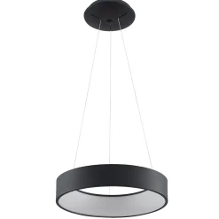 Arcchio Pendellamper > LED-hængelampe Aleksi, Ø 45 cm, sort, metal, CCT