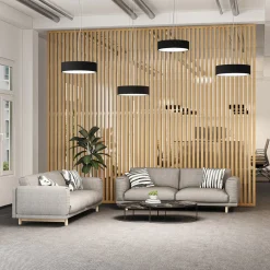 Arcchio Pendellamper > LED-hængelampe Noabelle, sort, 40 cm, metal