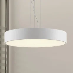 Pendellamper ^ Arcchio LED-hængelampe Noabelle, Ø 60 cm, hvid, metal