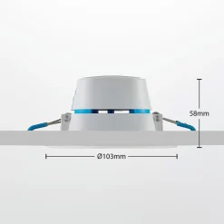 Arcchio Loftlamper > LED-indbygningslampe Milaine, hvid, dæmpbar, sæt med 10 stk