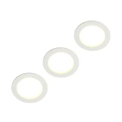 Arcchio Loftlamper|Indbygningsspots > LED-indbygningslampe Milaine, hvid, dæmpbar, sæt med 3 stk