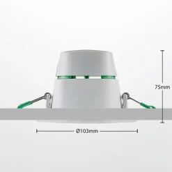 Loftlamper ^ Arcchio LED-indbygningslampe Katerin, hvid, drejelig, 2-pak