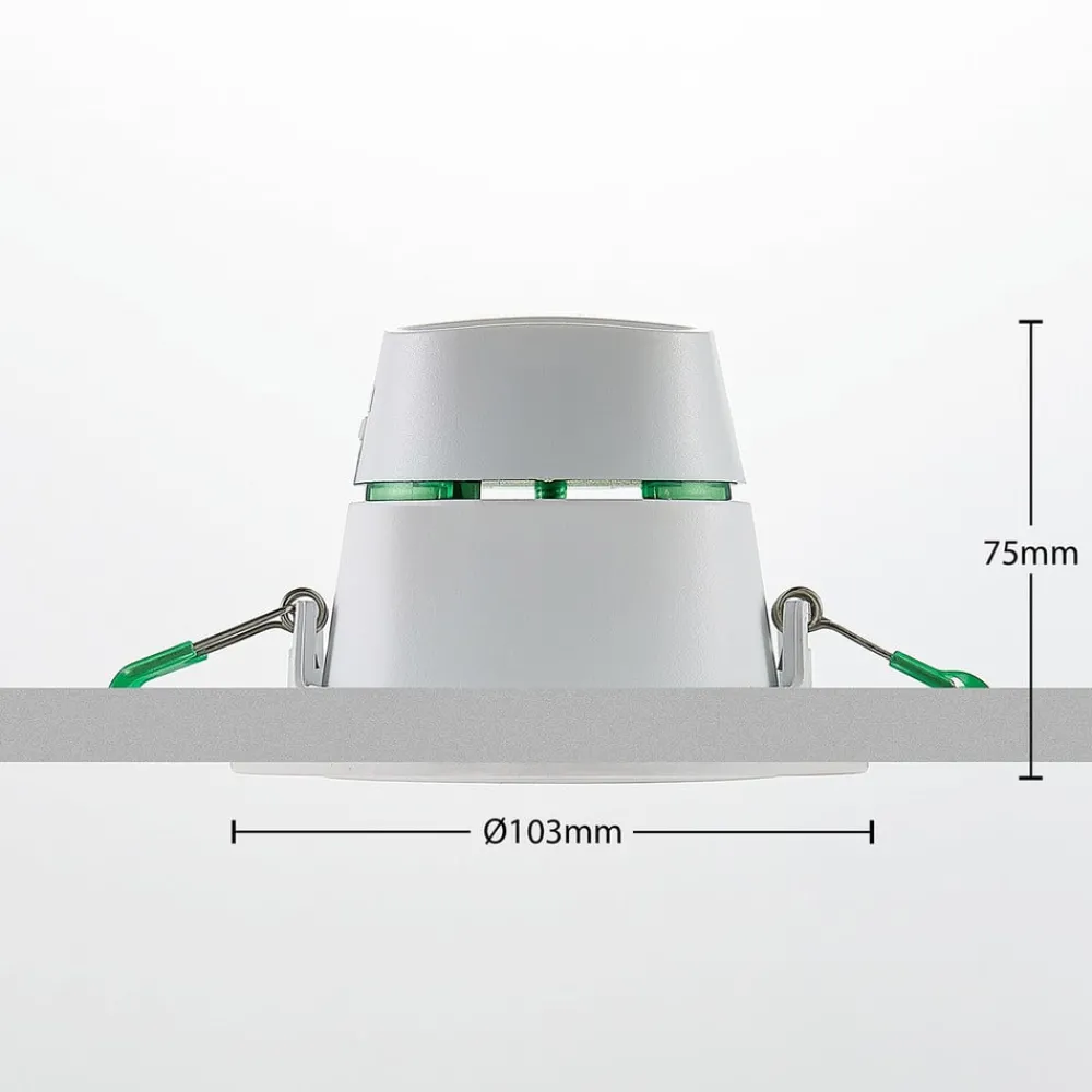 Loftlamper ^ Arcchio LED-indbygningslampe Katerin, hvid, drejelig, 2-pak