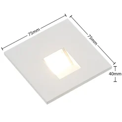 Pendellamper|Væglamper ^ Arcchio LED-indbygningslampe Vexi, 7,5 cm x 7,5 cm, hvid, CCT