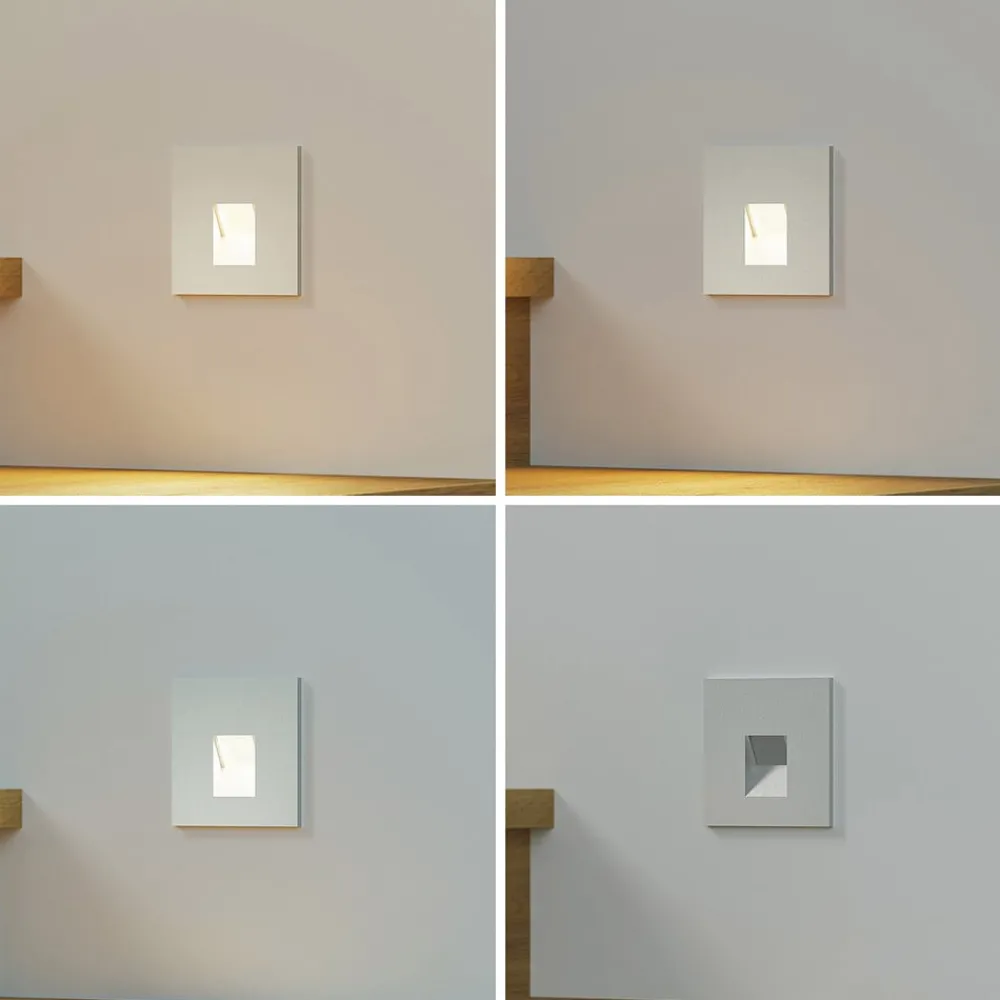 Arcchio Gang|Væglamper > LED-indbygningslampe Vexi, 7,5 cm x 7,5 cm, sølv, CCT