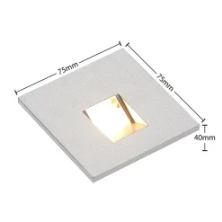 Arcchio Gang|Væglamper > LED-indbygningslampe Vexi, 7,5 cm x 7,5 cm, sølv, CCT