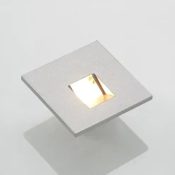 Arcchio Gang|Væglamper > LED-indbygningslampe Vexi, 7,5 cm x 7,5 cm, sølv, CCT