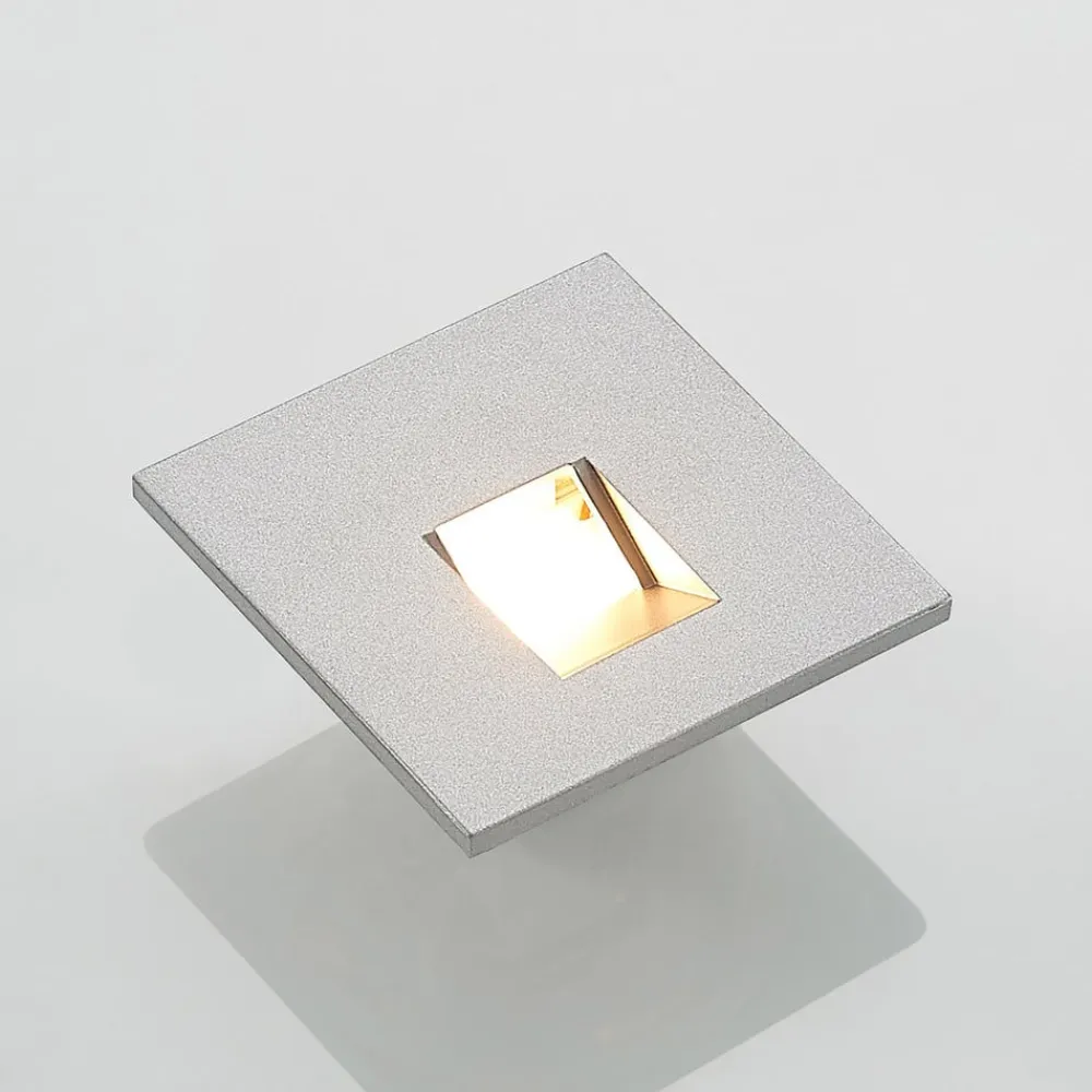 Arcchio Gang|Væglamper > LED-indbygningslampe Vexi, 7,5 cm x 7,5 cm, sølv, CCT