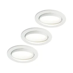 Arcchio Gang|Loftlamper > LED-indbygningslampe Katerin, hvid, drejelig, 3-pak