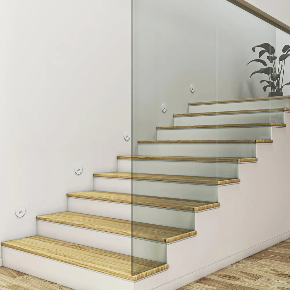Gang|Pendellamper ^ Arcchio LED-indbygningslampe Vexi, Ø 7,5 cm, hvid, aluminium, CCT
