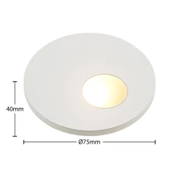 Gang|Pendellamper ^ Arcchio LED-indbygningslampe Vexi, Ø 7,5 cm, hvid, aluminium, CCT