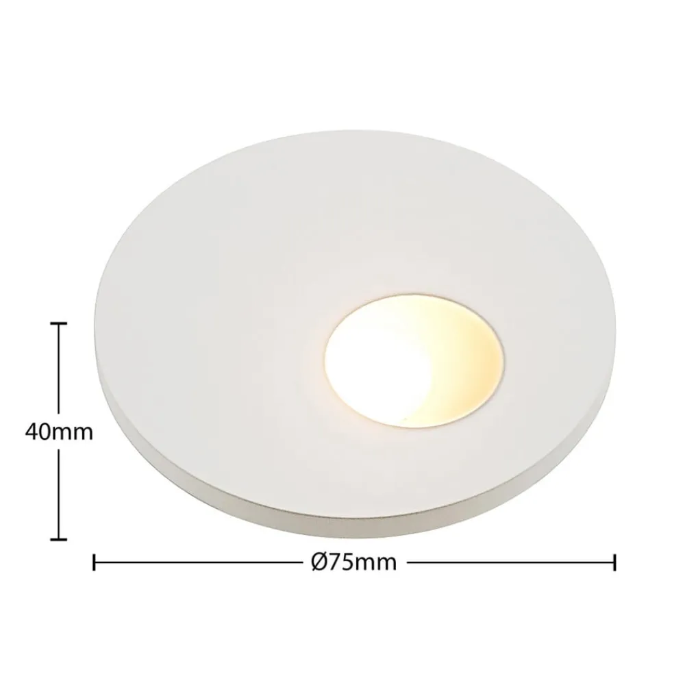 Gang|Pendellamper ^ Arcchio LED-indbygningslampe Vexi, Ø 7,5 cm, hvid, aluminium, CCT
