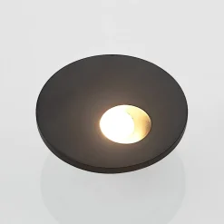 Arcchio Indbygningsspots|Væglamper > LED-indbygningslampe Vexi, Ø 7,5 cm, sort, aluminium, CCT