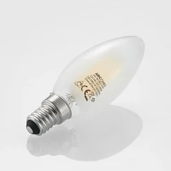 Dæmpbar Led-Pære|Led Pærer ^ Arcchio LED-kertepære E14, 4 W, mat, 2.700 K, dæmpbar