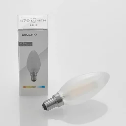 Dæmpbar Led-Pære|Led Pærer ^ Arcchio LED-kertepære E14, 4 W, mat, 2.700 K, dæmpbar